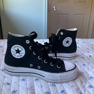 Converse Black High-Tops Platform